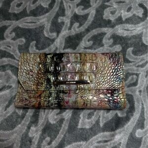 Brahmin Multicolor Croc-Embossed Wallet